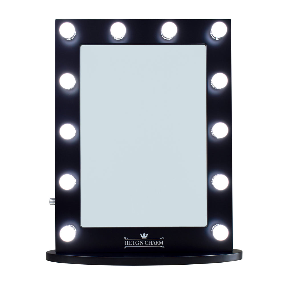 ReignCharm Hollywood vanity mirror for makeup cosmetics beauty in Hollywood style with bluetooth for vanity girl and illuminated light bulbs for glam make up 